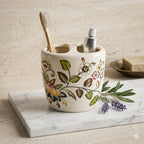 Porte Brosse à Dents Céramique Florale