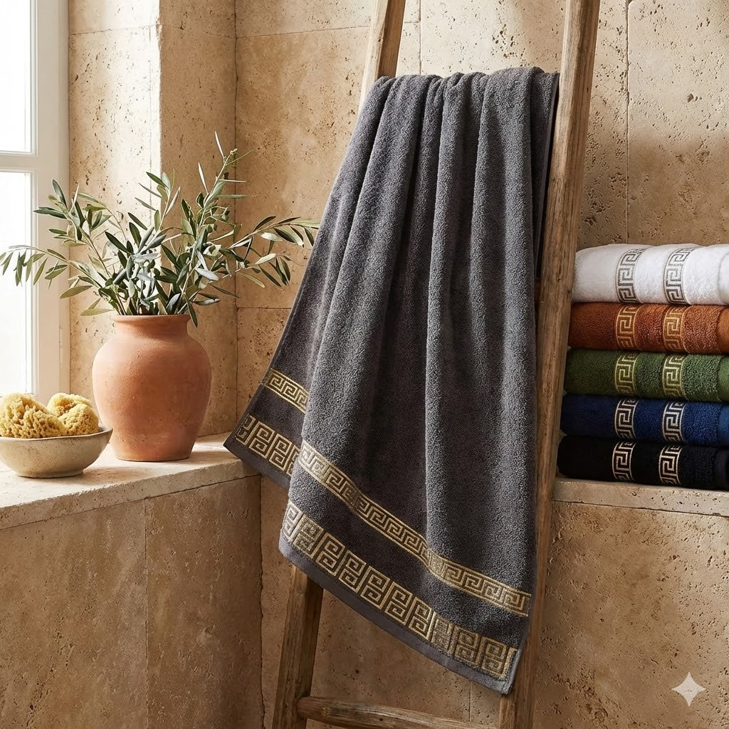 Set de Serviettes de Bain en Coton Peigné