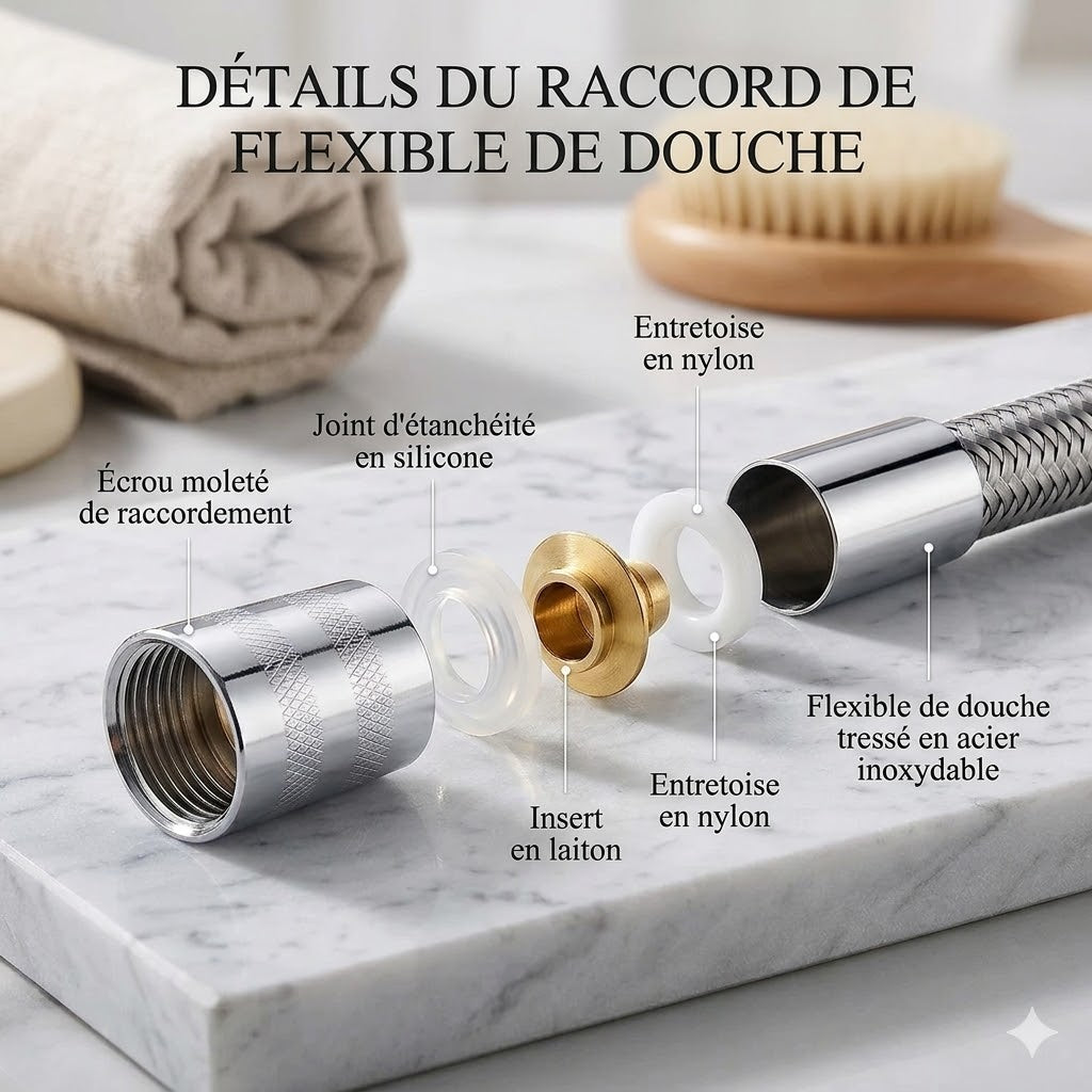 Tuyau de Douche 2M Universel