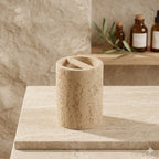 Porte Brosse à Dents Pierre avec Séparateur