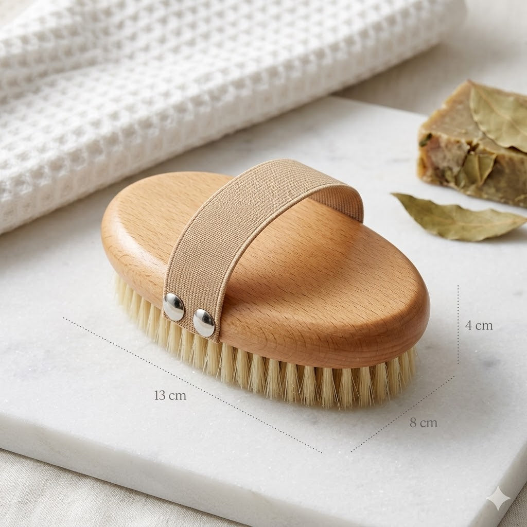 Brosse Corps Bois Exfoliante Main