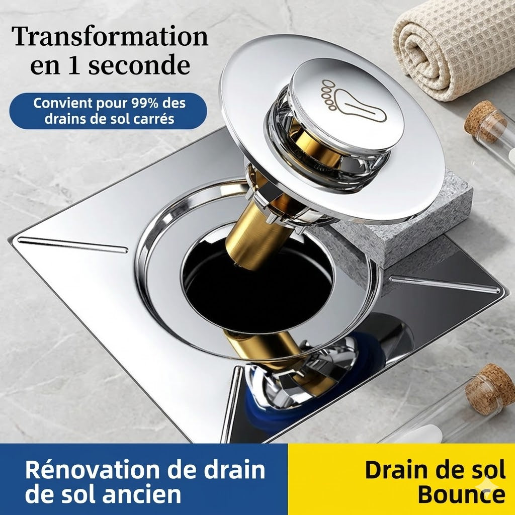 Bonde de Douche Universelle Anti-Odeur à Pression (Pop-Up)