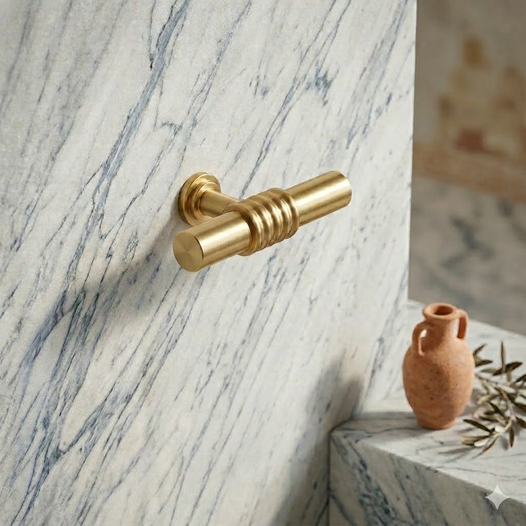 Patère Murale Barre Laiton Doré