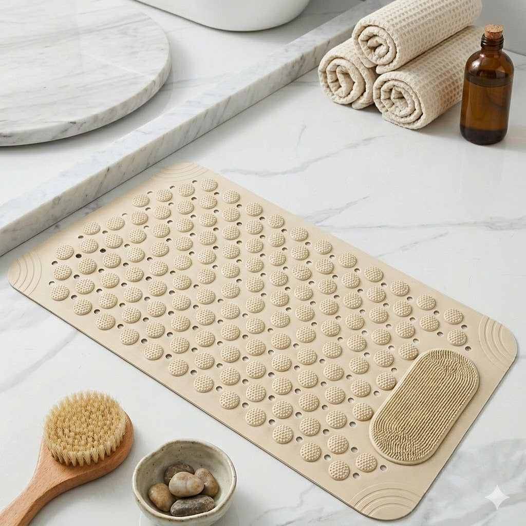 Tapis de Douche Antidérapant en PVC Rectangulaire