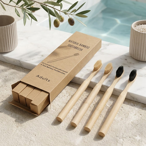 Brosse à Dents Bambou Cylindrique Lot 4 – vue 2
