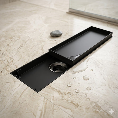 Bonde de Douche Linéaire Inox 10 à 40 cm Anti-Odeur – vue 2