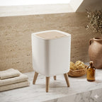 Poubelle Salle de Bain Design Pieds Bois