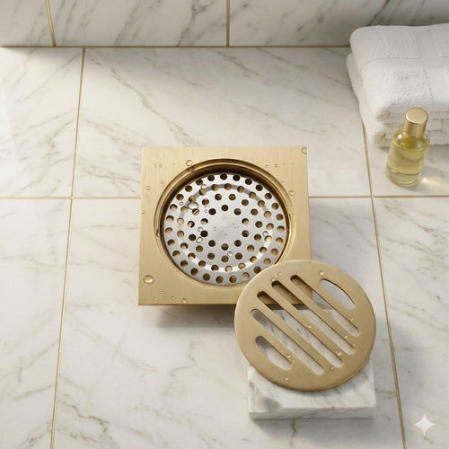 Bonde de Douche Carrée 10x10 cm