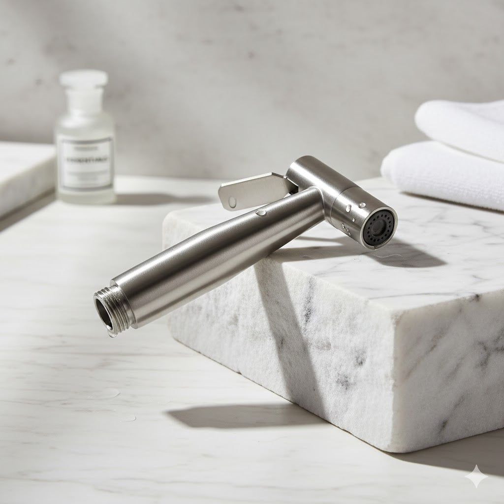 Pommeau de Douche à Main en Acier Brossé