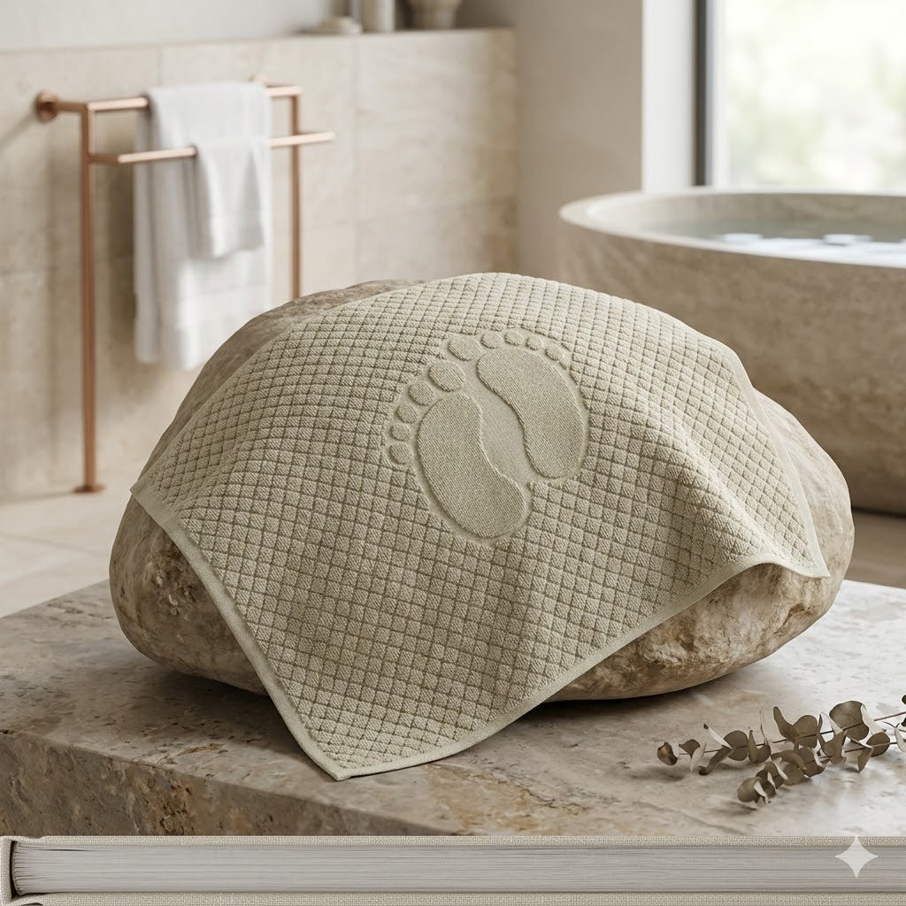 Tapis de Douche en Coton Antidérapant