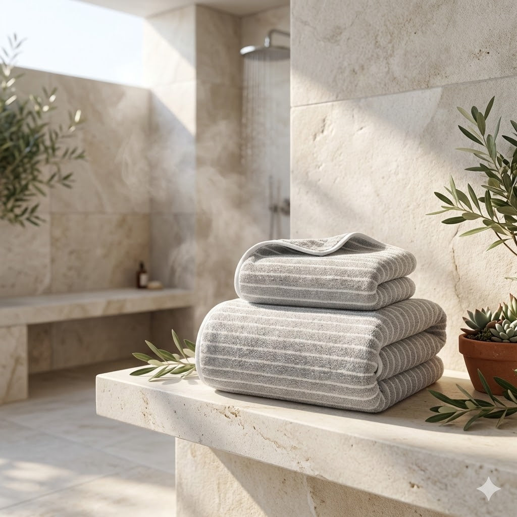 Set de Serviettes en Polaire Corail