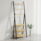 Porte-serviette échelle pliable bambou et métal