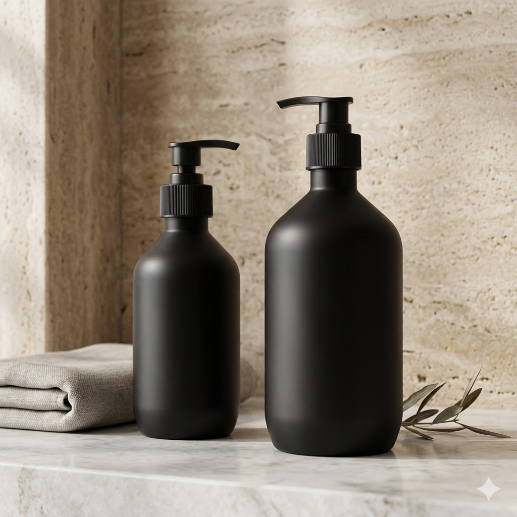 Distributeur de Savon Noir Mat Rechargeable – 300ML ou 500ML
