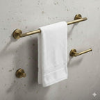 Porte-serviette mural en laiton moleté finition bronze antique