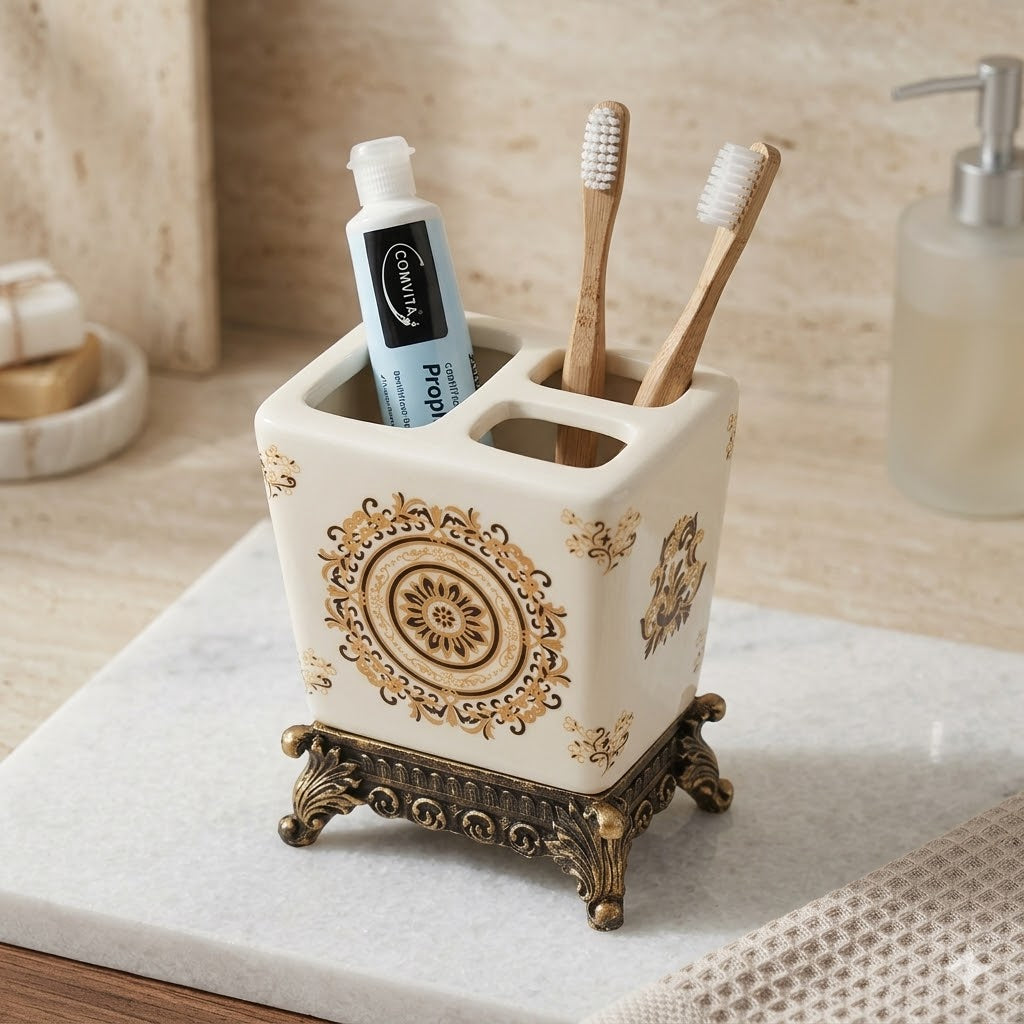 Porte Brosse à Dents Céramique Vintage – 5 Variantes