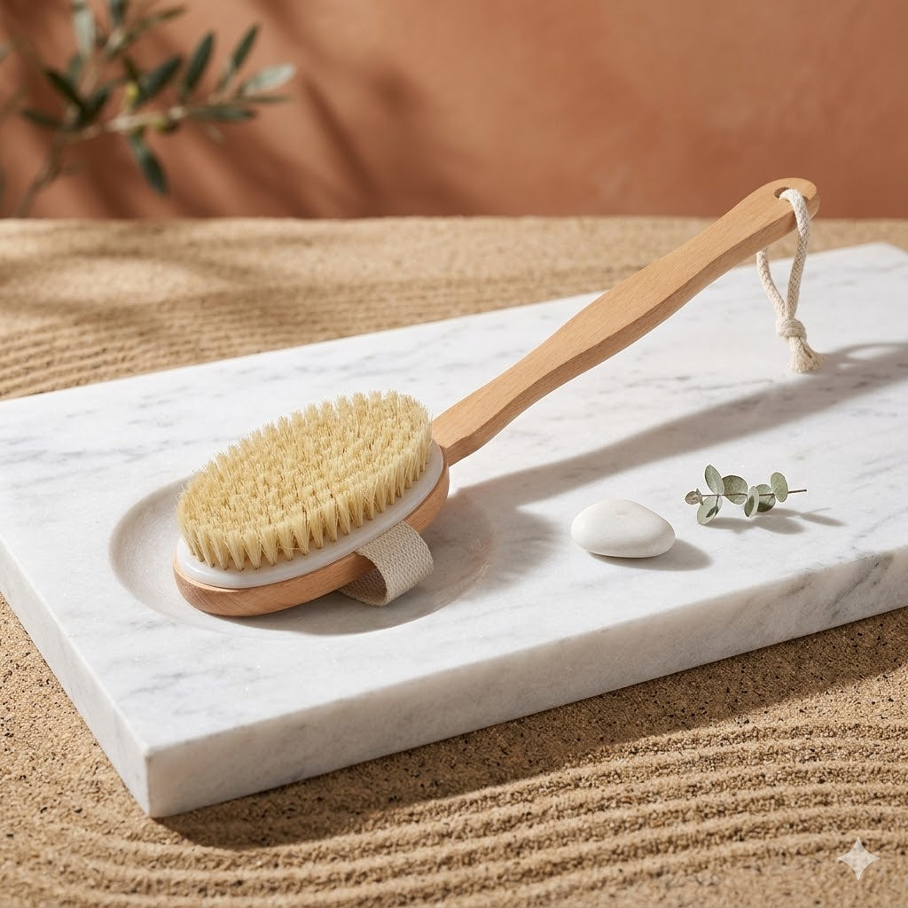 Brosse Dos Douche Manche Long Bois