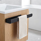 Porte-serviette mural sans perçage en acier inoxydable | Barre simple adhésive