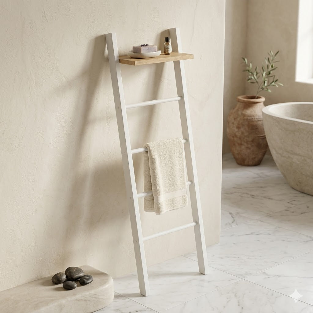 Porte-Serviettes Échelle Avec Étagère