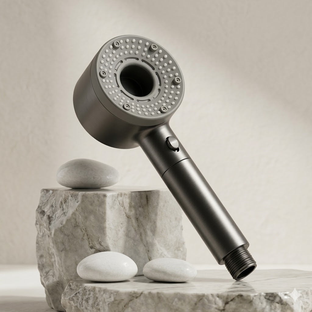 Pommeau de Douche Filtrant Haute Pression 5 Modes — Kit Pommeau + Recharge Filtre