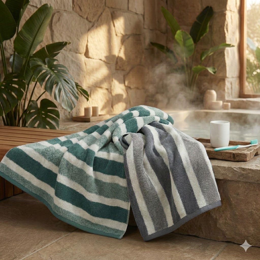 Serviette de Bain Rayée